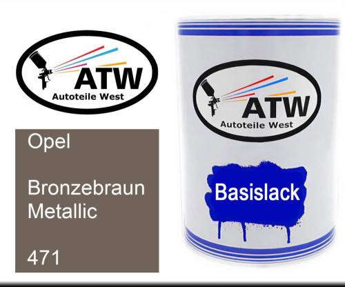Opel, Bronzebraun Metallic, 471: 500ml Lackdose, von ATW Autoteile West.